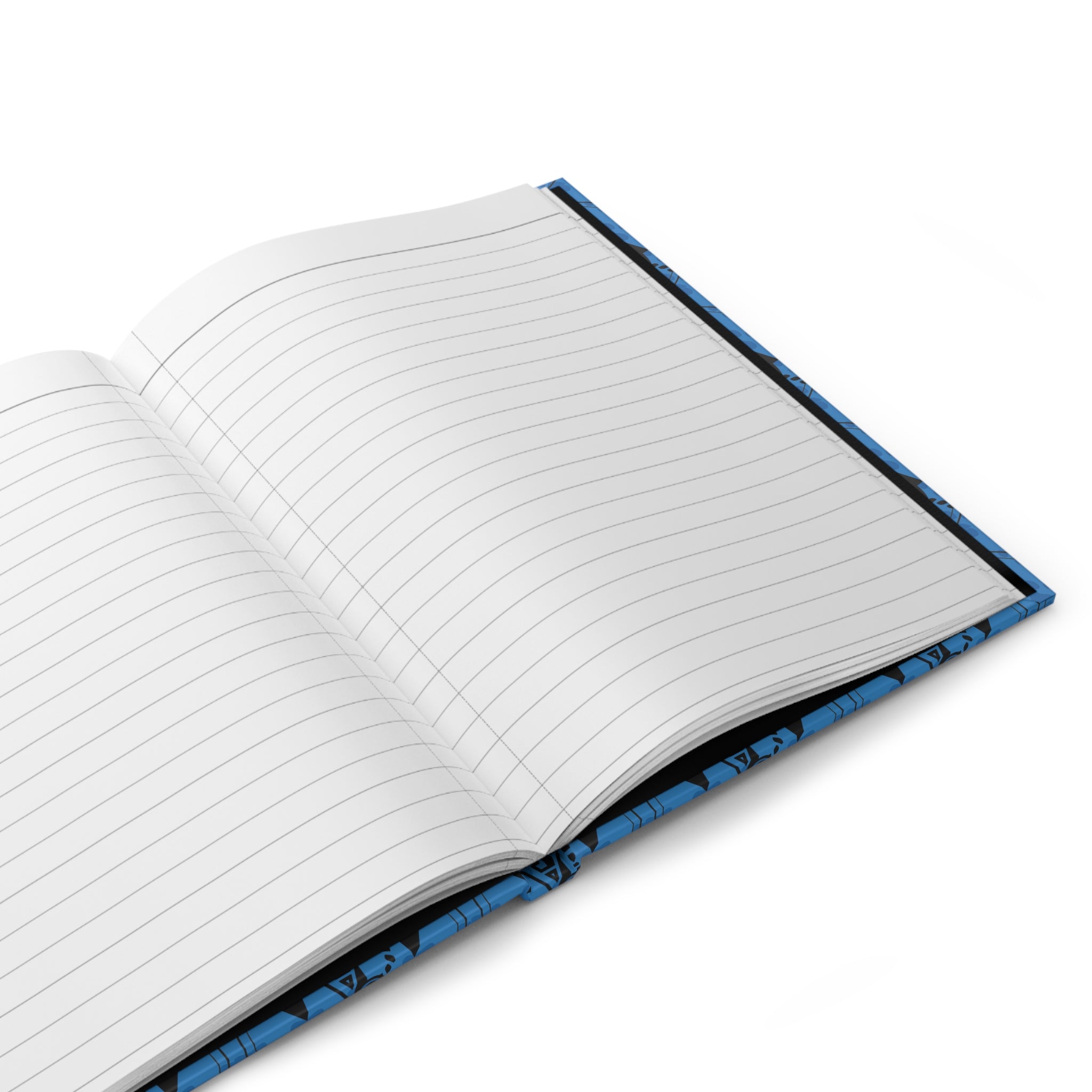 Nautical Anchor Hardcover Journal — Blue Patterned Matte Notebook for Travel & Notes