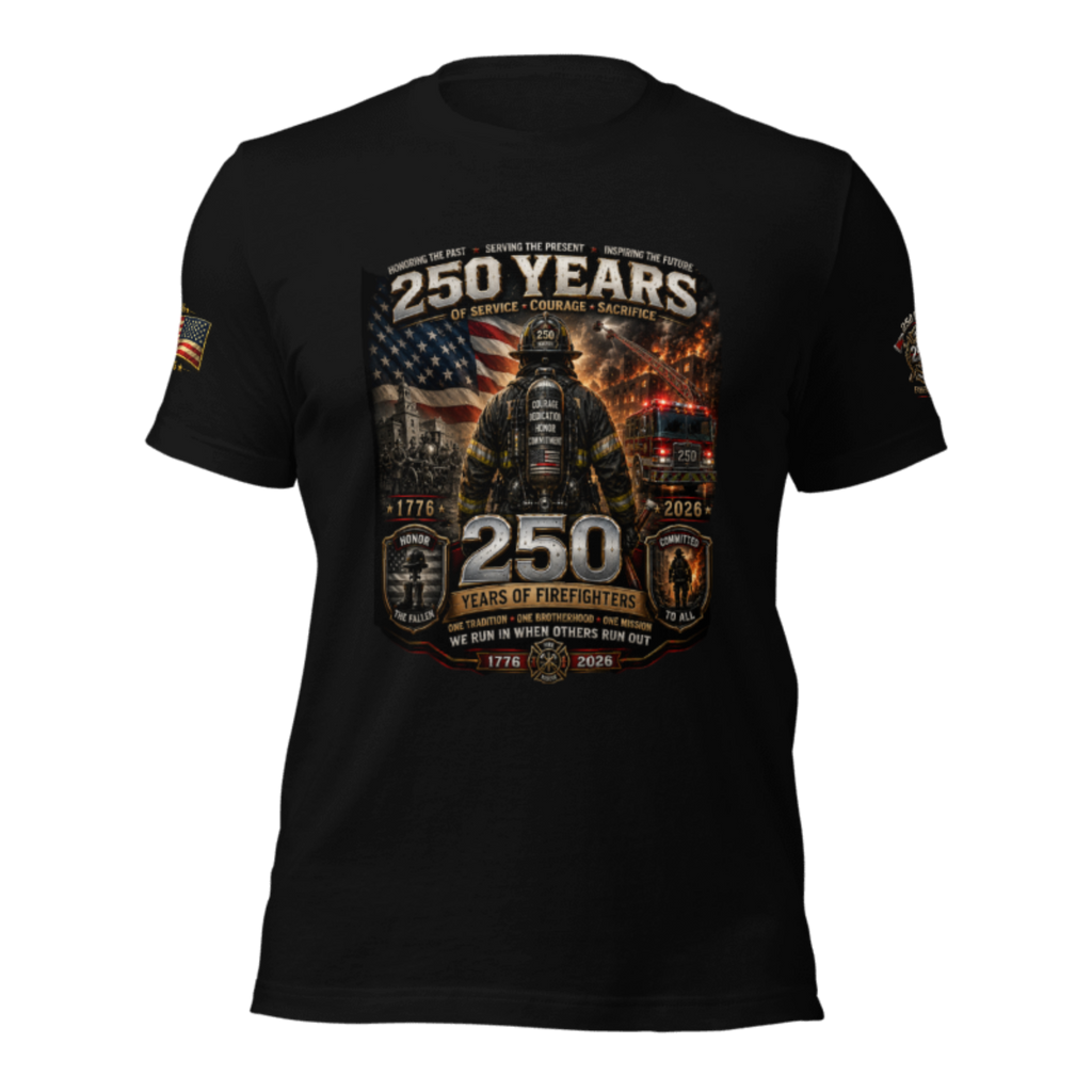 America 250 Firefighter–  T-SHIRT