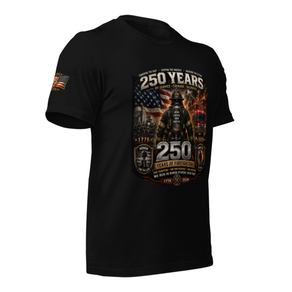 America 250 Firefighter–  T-SHIRT