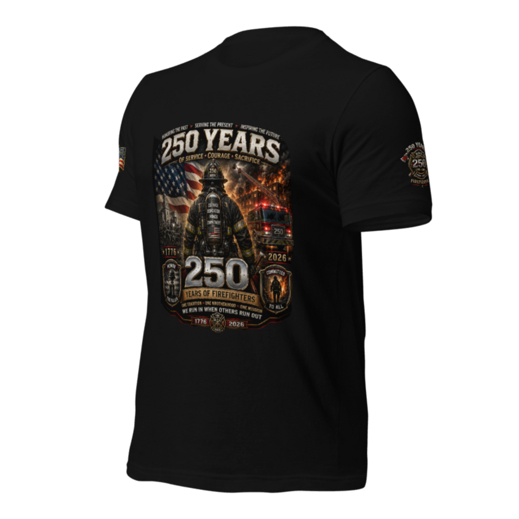 America 250 Firefighter–  T-SHIRT