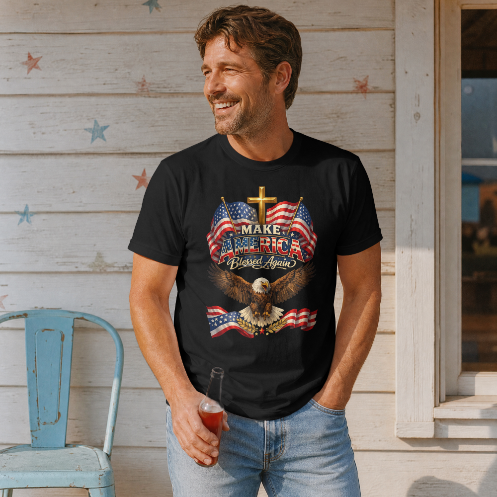 Make America Blessed Again – Christian Patriotic Eagle Shirt