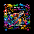 Different Minds, One World – Limitless Potential Autism Awareness Sea Turtle