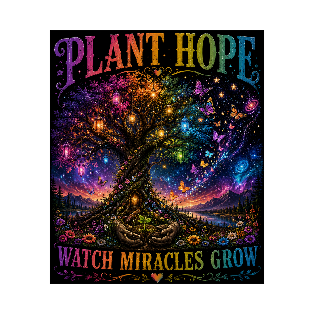 Plant Hope, Watch Miracles Grow – Inspirational Tree of Life Artwork