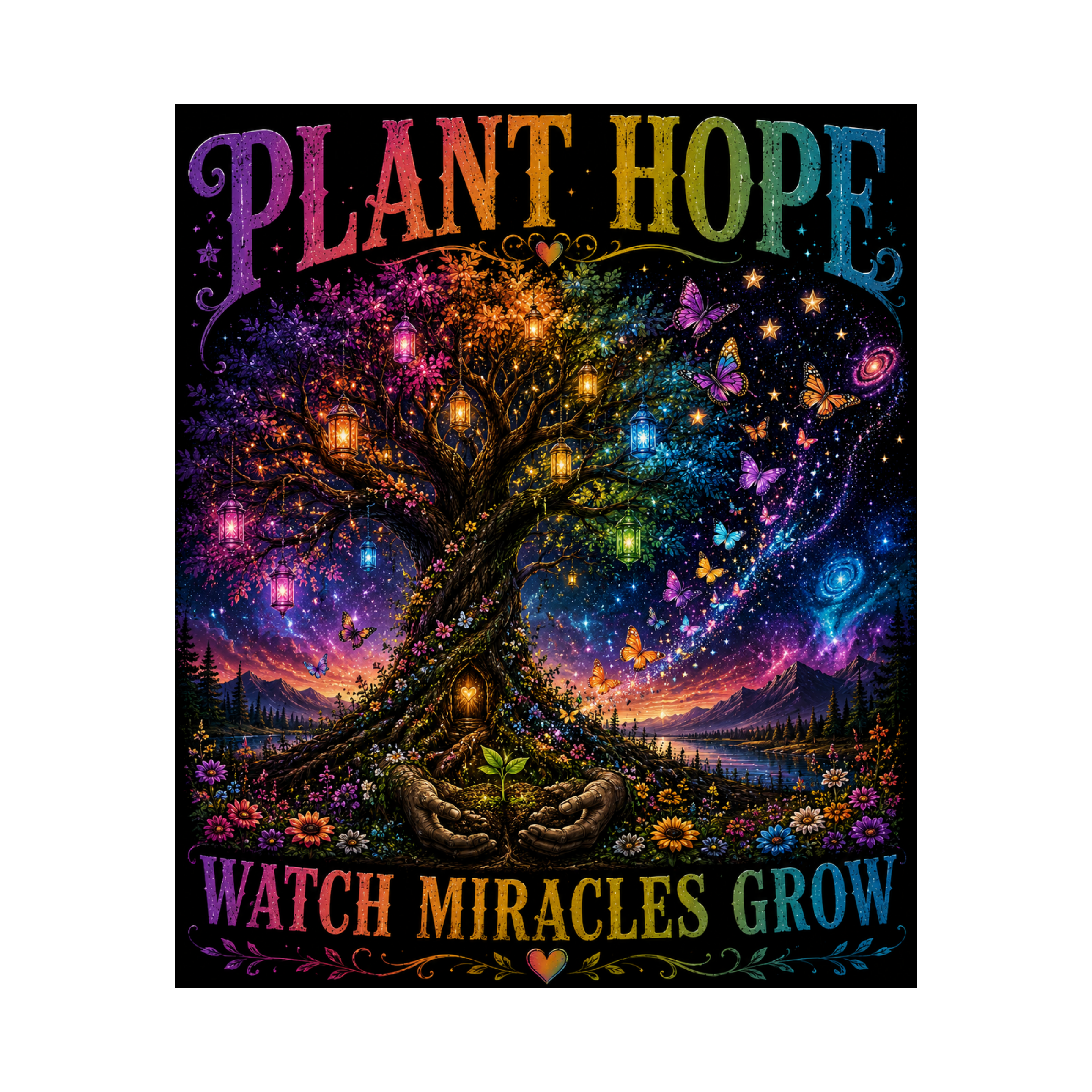 Plant Hope, Watch Miracles Grow – Inspirational Tree of Life Artwork
