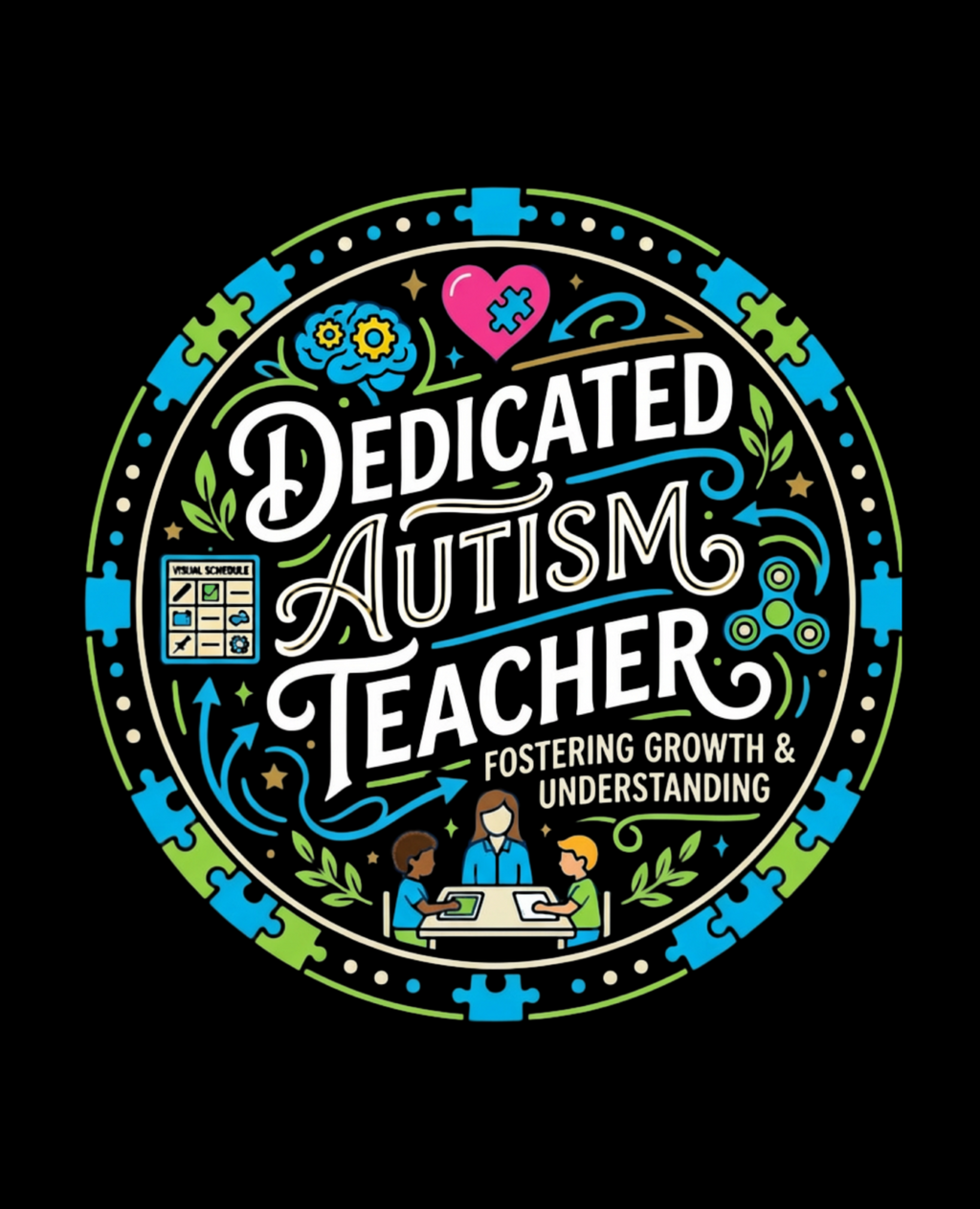 Dedicated Autism Teacher Shirt