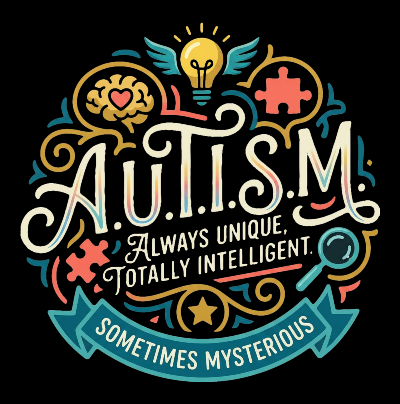 A.U.T.I.S.M Shirt – Always Unique, Totally Intelligent, Sometimes Mysterious Tee | Neurodiversity Awareness T-Shirt