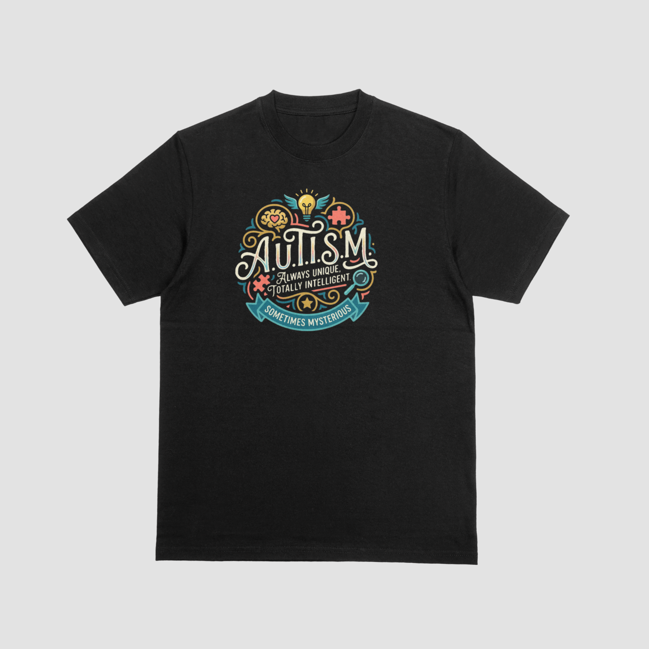 A.U.T.I.S.M Shirt – Always Unique, Totally Intelligent, Sometimes Mysterious Tee | Neurodiversity Awareness T-Shirt