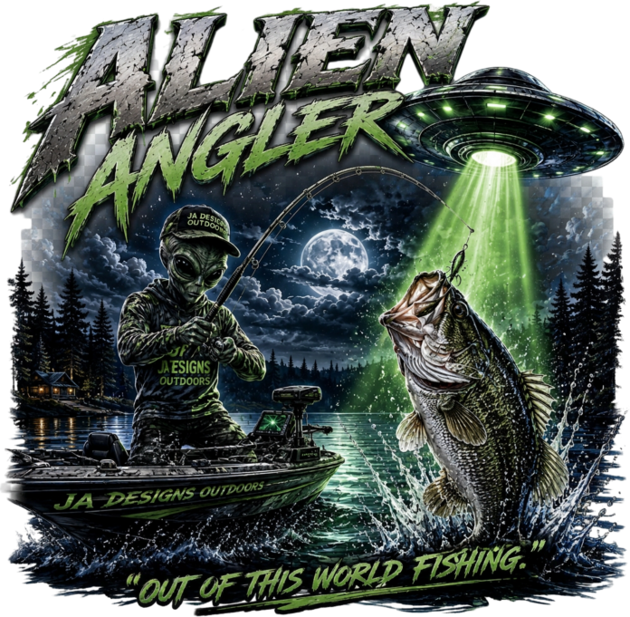 Alien Angler – Out of This World Fishing Bass - T-Shirt