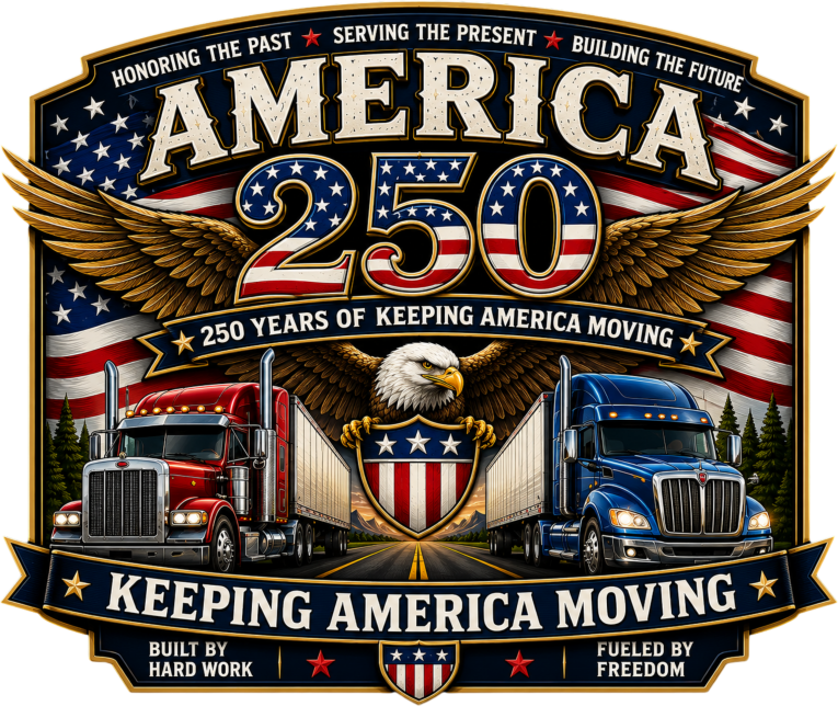 America 250 Trucking Tribute – Keeping America Moving Since 1776- T-Shirt