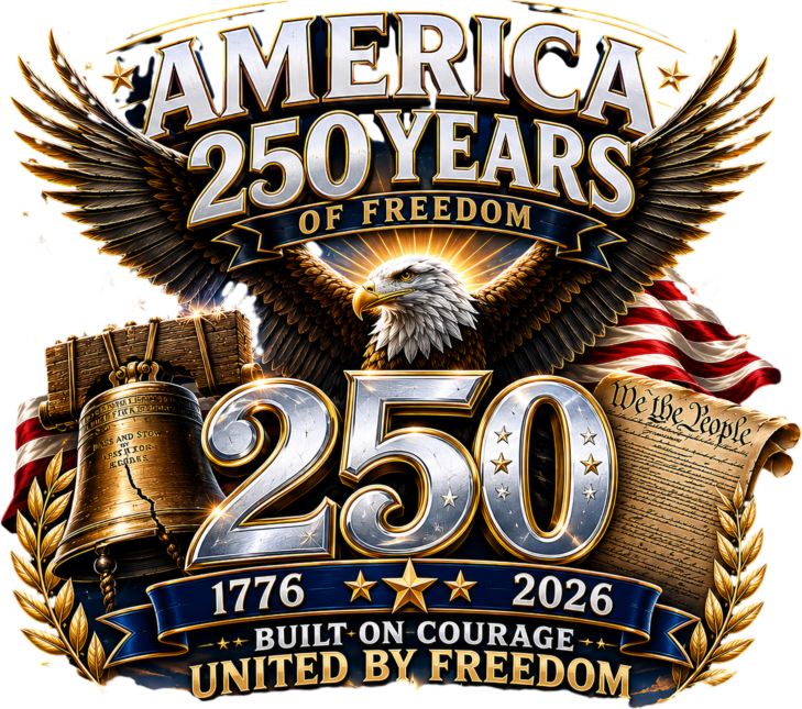 America 250 Years of Freedom – Built on Courage, United by Freedom