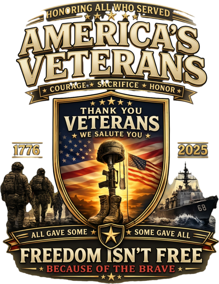 Freedom Isn't Free Because of the Brave- Boots -   T-Shirt