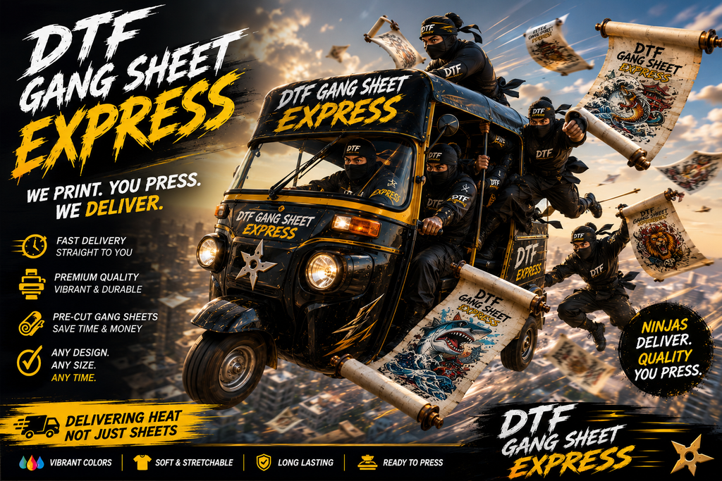 DTF Gang Sheet Express | Premium Ready-to-Press DTF Transfers with FREE Precision Pre-Cutting