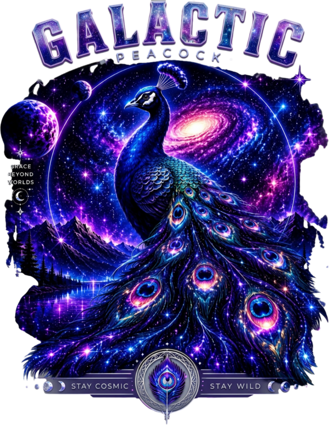 Galactic Peacock – Beauty Beyond Limits Premium Cosmic Art