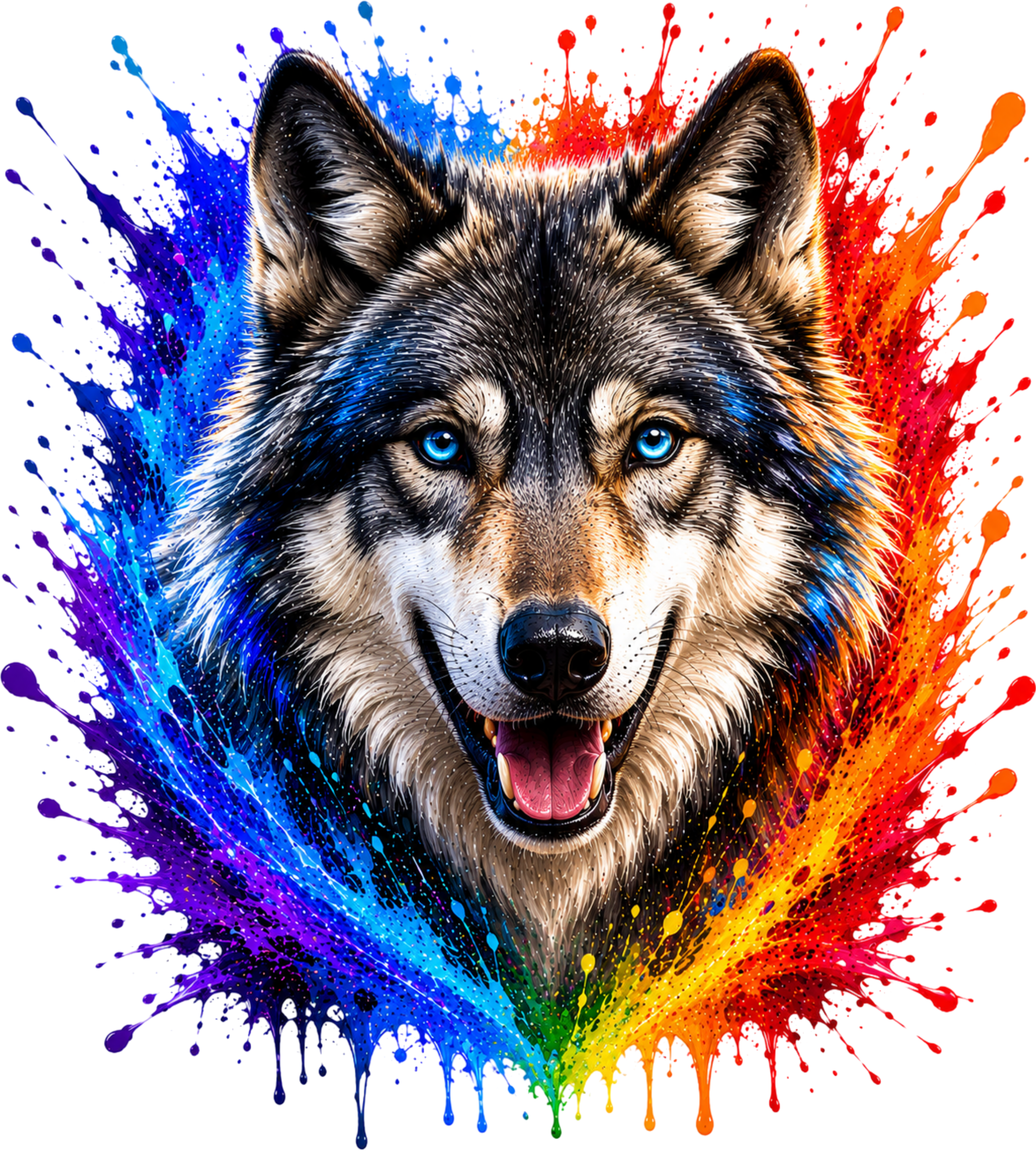 Rainbow Spirit Wolf | Premium Wildlife Youth