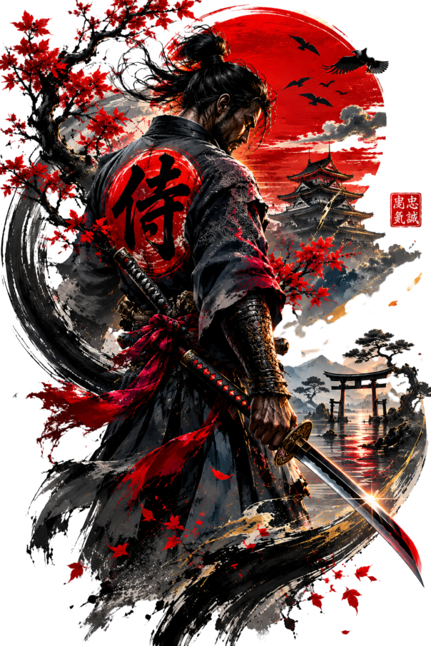 Samurai – Path of Honor Premium Japanese Warrior- Hoodie