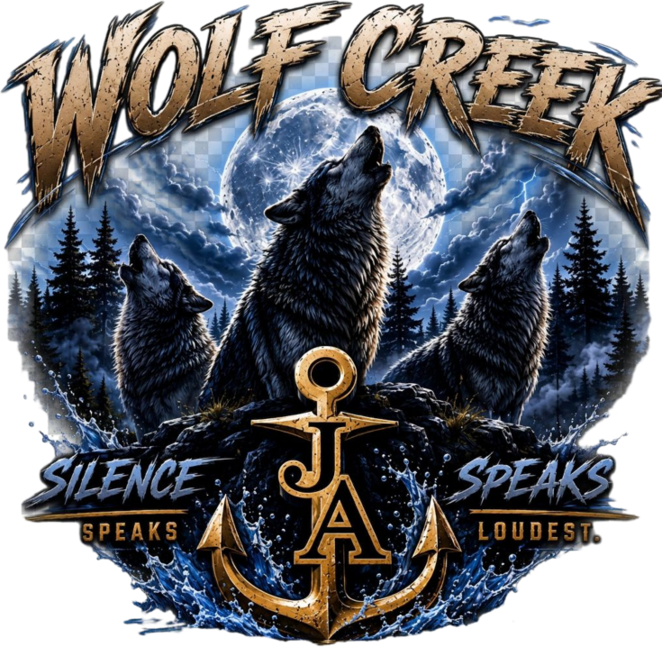 Wolf Creek – Silence Speaks Loudest Premium Wolf T-Shirt- Long Sleeve