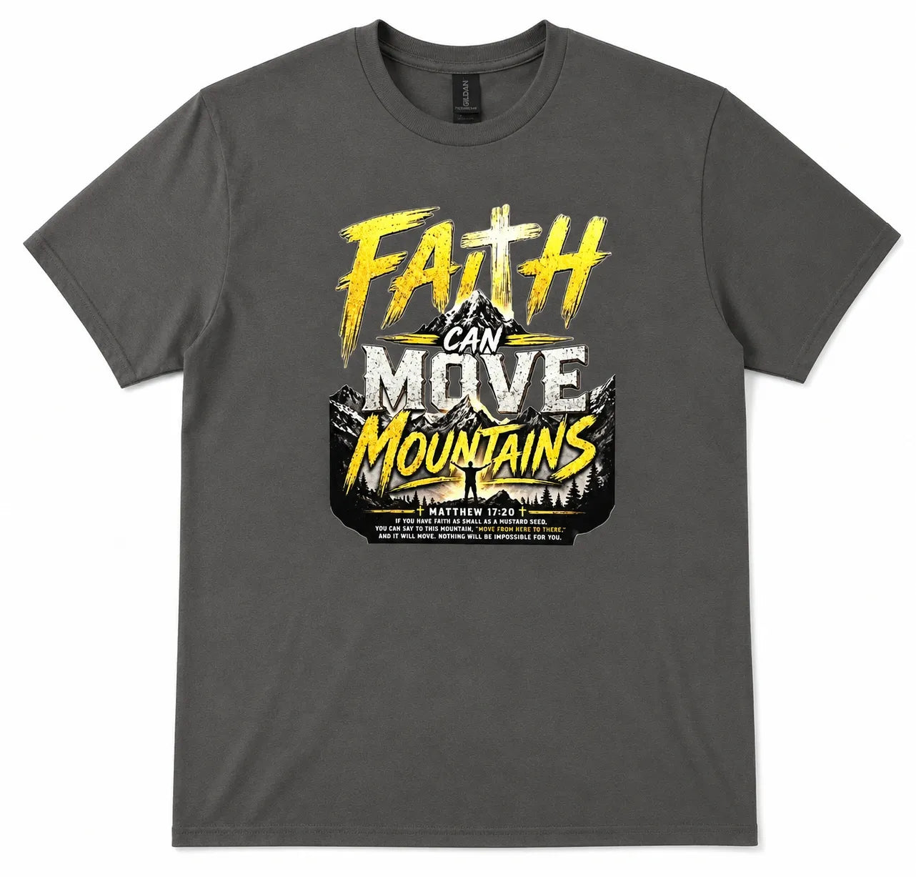 Faith Can Move Mountains Premium Christian Tee