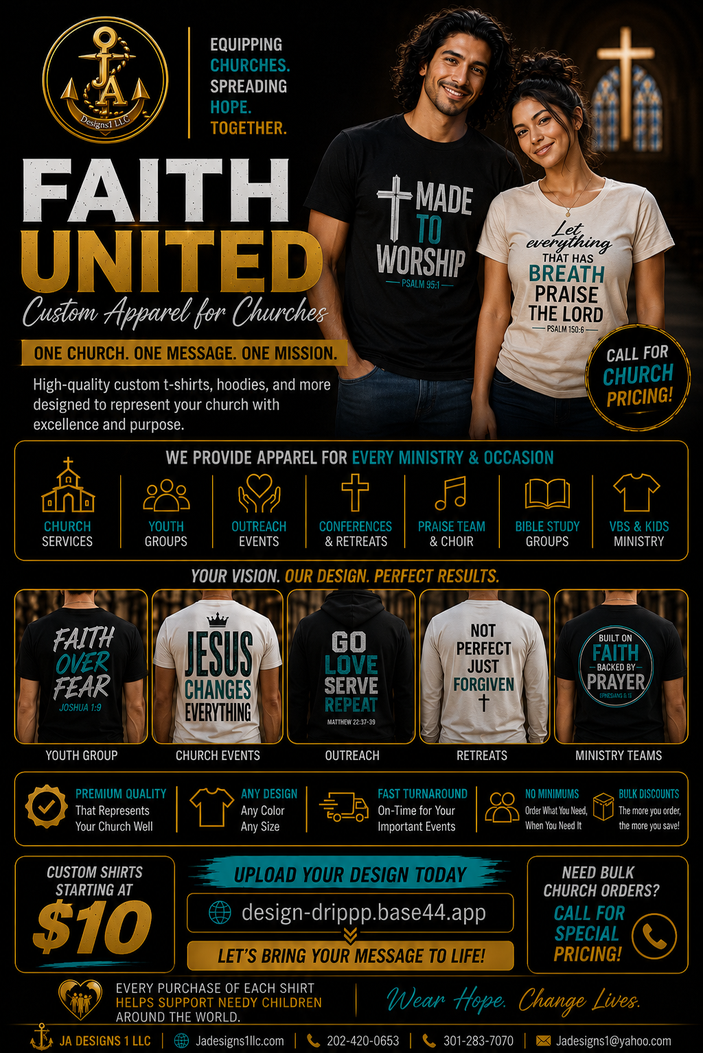 Design Your Own Custom T-Shirt | Create Personalized Apparel with JA Designs 1 LLC