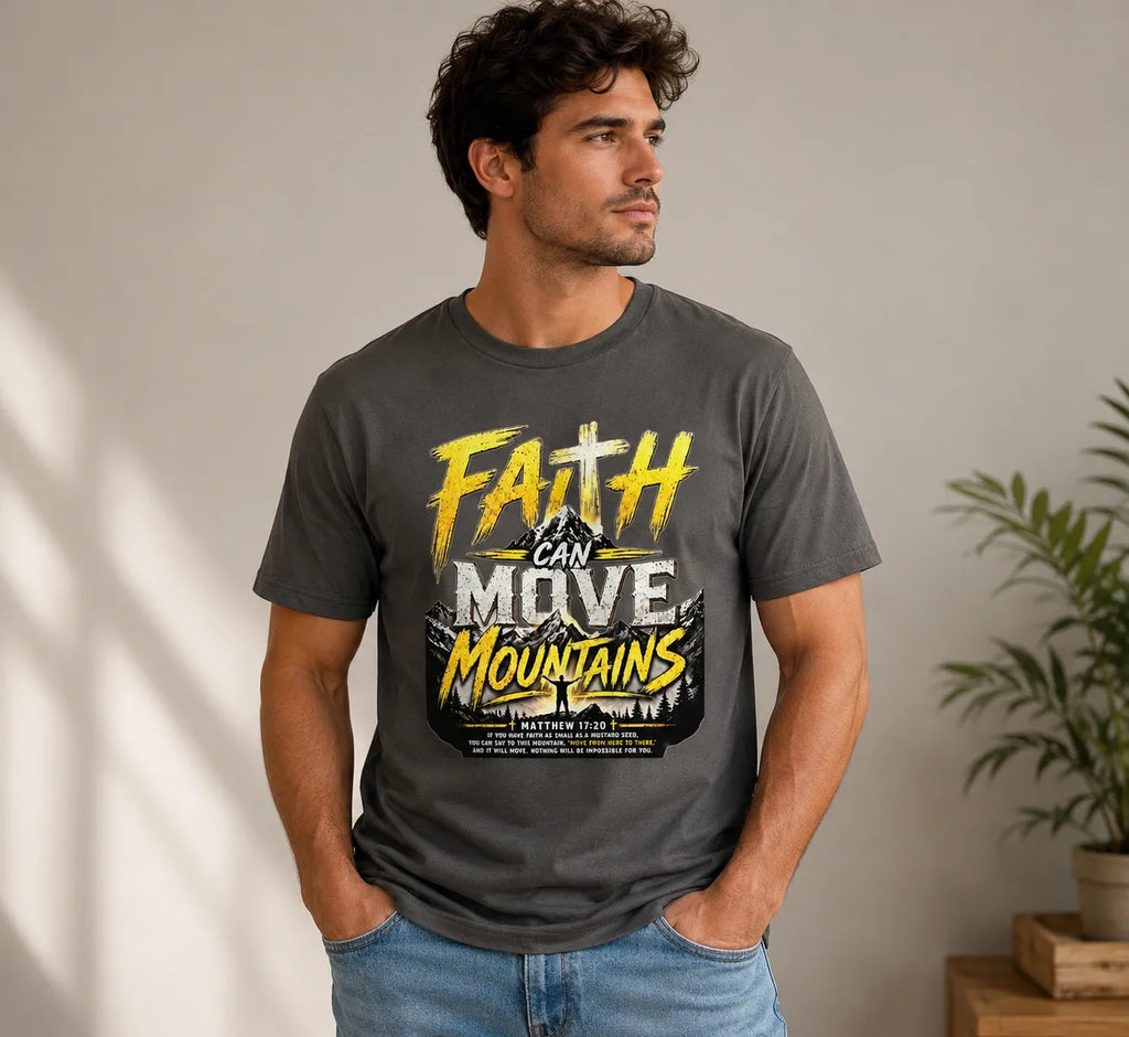 Faith Can Move Mountains Premium Christian Tee