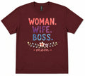 Woman. Wife. Boss. Mom. Premium Graphic Tee
