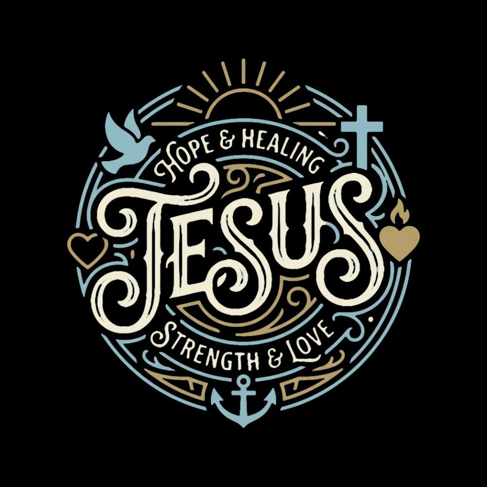 Jesus: Hope, Healing, Strength & Love – Christian Faith T-Shirt