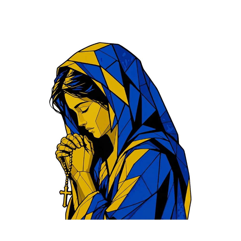 Praying Mother Mary T-Shirt | Faith-Inspired Christian Art Tee | Blessed Virgin Design