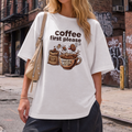 Coffee First Please T-Shirt | Funny Coffee Lover Graphic Tee | Caffeine Addict Shirt