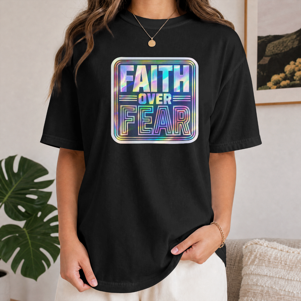 FAITH OVER FEAR- Metallic