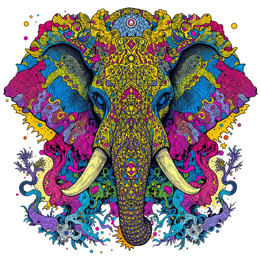 Psychedelic Elephant T-Shirt