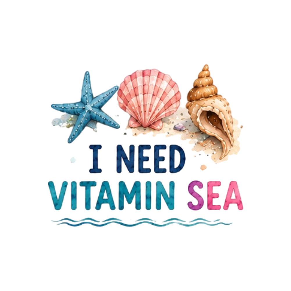 I Need Vitamin Sea T-Shirt | Beach Lover Graphic Tee | Coastal Summer Vacation Shirt