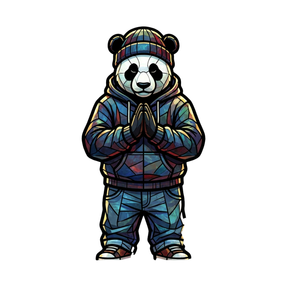 Praying Panda Streetwear T-Shirt | Faith & Humility Graphic Tee | Inspirational Panda Shirt