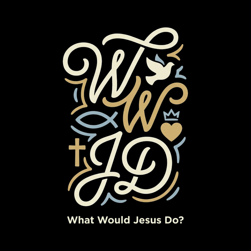 WWJD Faith Script T-Shirt | What Would Jesus Do