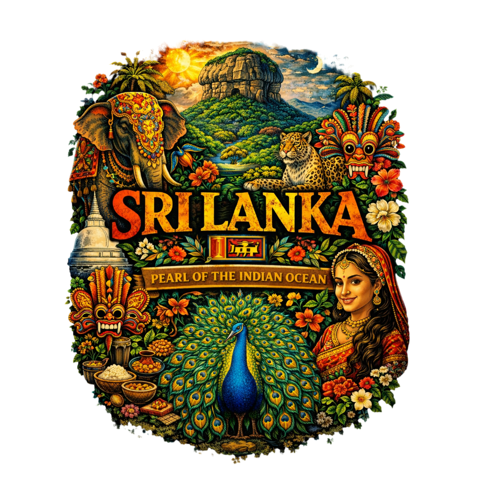 Sri Lanka Heritage T-Shirt | Pearl of the Indian Ocean Graphic Tee | Sri Lankan Culture & Pride Shirt