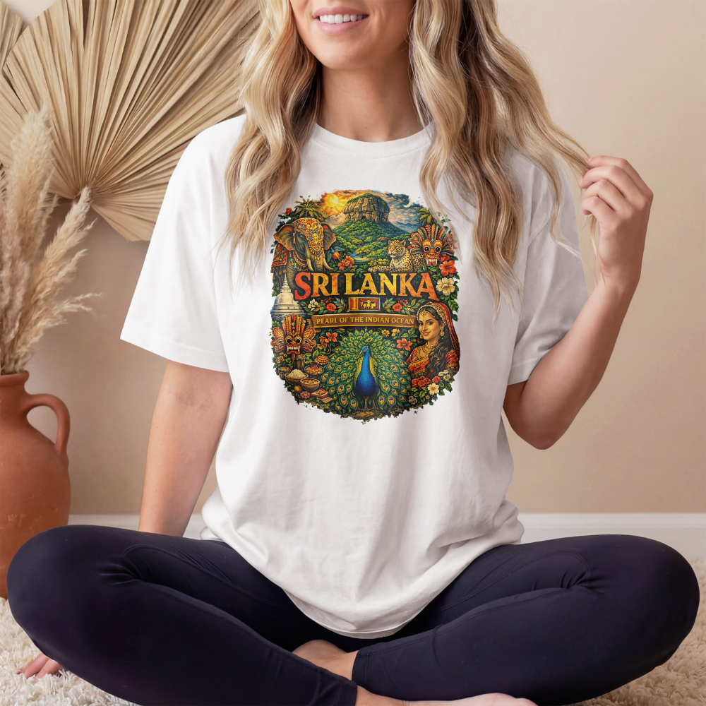 Sri Lanka Heritage T-Shirt | Pearl of the Indian Ocean Graphic Tee | Sri Lankan Culture & Pride Shirt