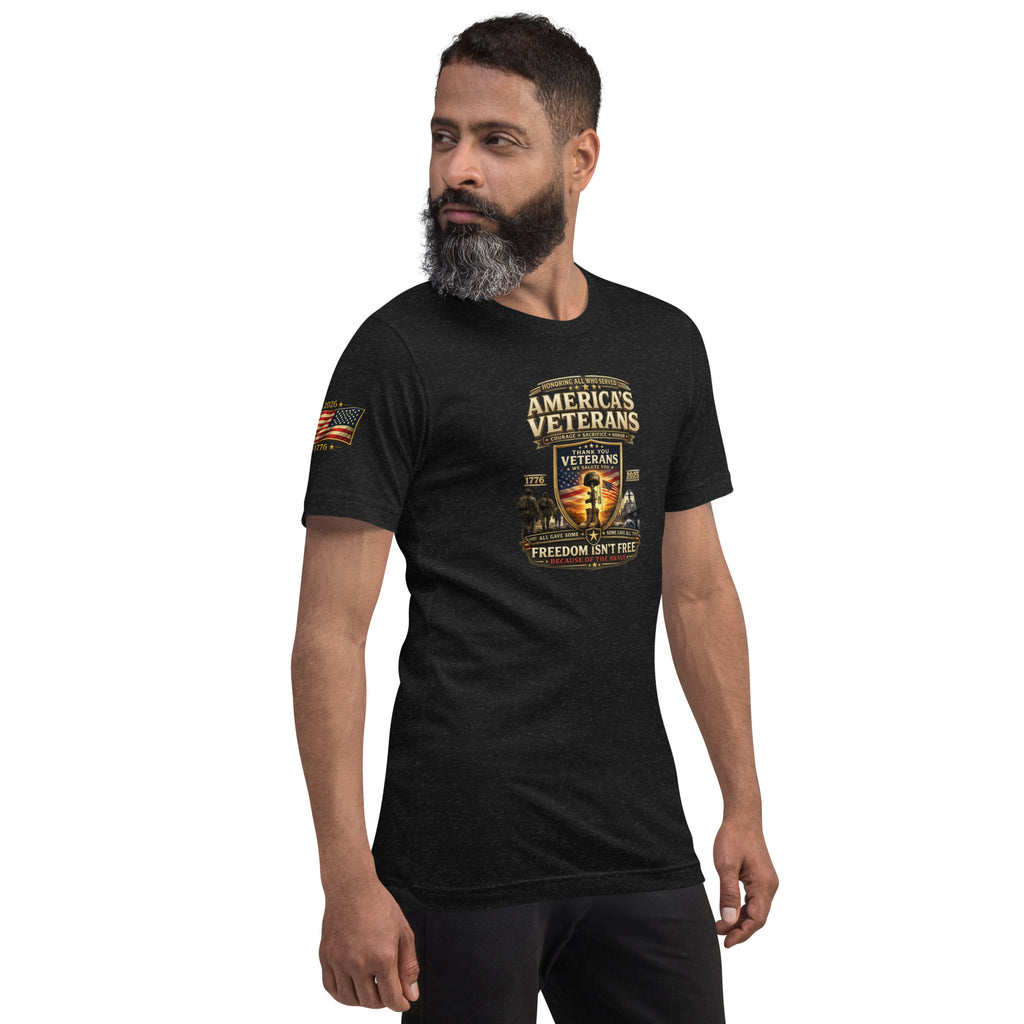 Freedom Isn't Free Because of the Brave- Boots -   T-Shirt