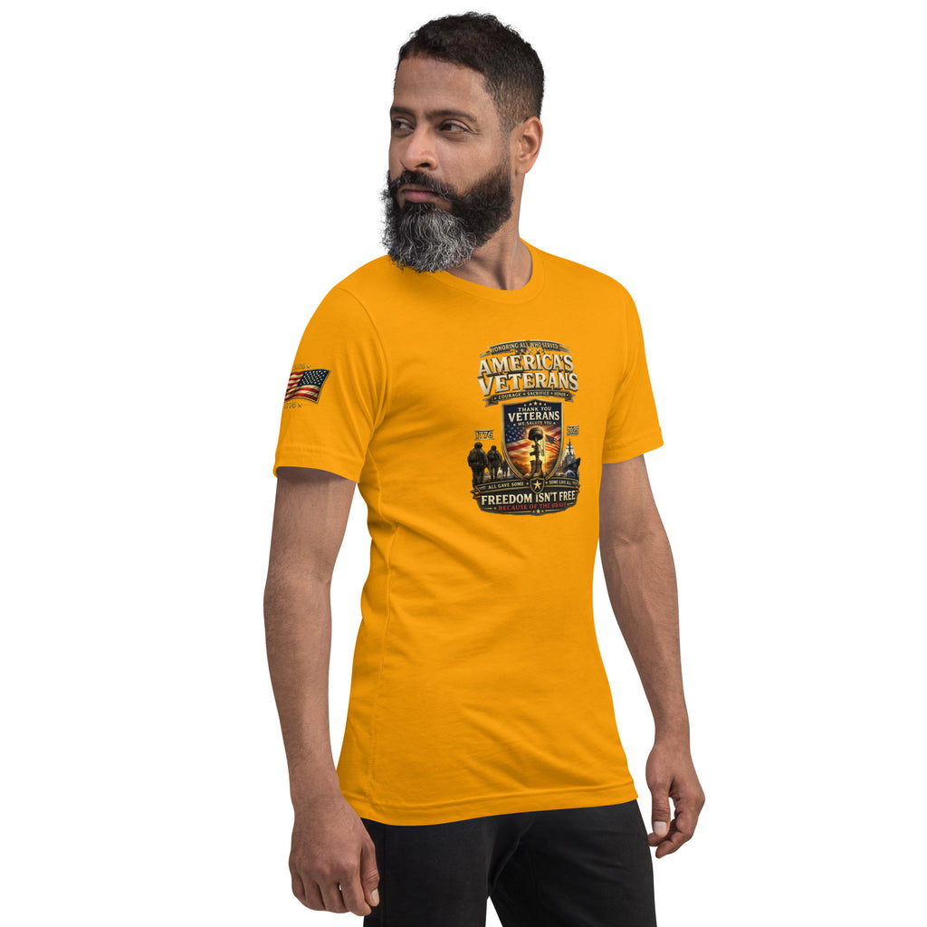 Freedom Isn't Free Because of the Brave- Boots -   T-Shirt